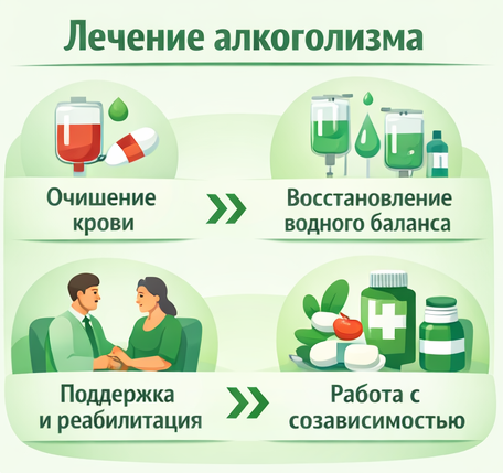 лечение алкоголизма в Белореченске этапы